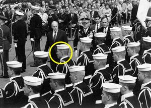 frank with world leaders in the honor guard